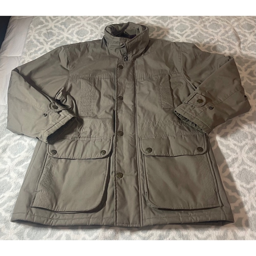 Field & Stream Mens Vintage Utility Field Jacket Parka Olive Drab Large